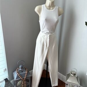Express White Cropped Jumpsuit